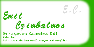 emil czimbalmos business card